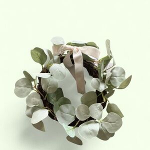 Target Green & Cream Eucalyptus Grapevine Wreath with Ribbon